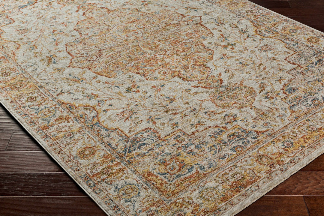 Aman Traditional Beige And Rust Area Rug - The Rug Decor