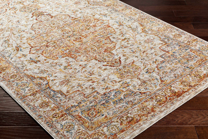 Aman Traditional Beige And Rust Area Rug - The Rug Decor