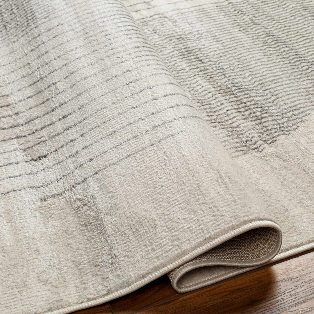 Amar Contemporary Geometrical Gray And Ivory Area Rug - The Rug Decor