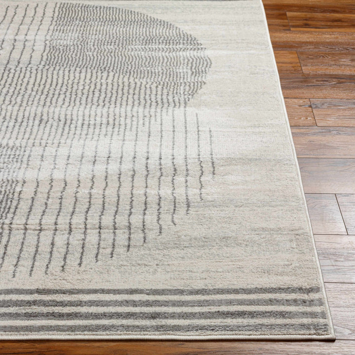 Amar Contemporary Geometrical Gray And Ivory Area Rug - The Rug Decor