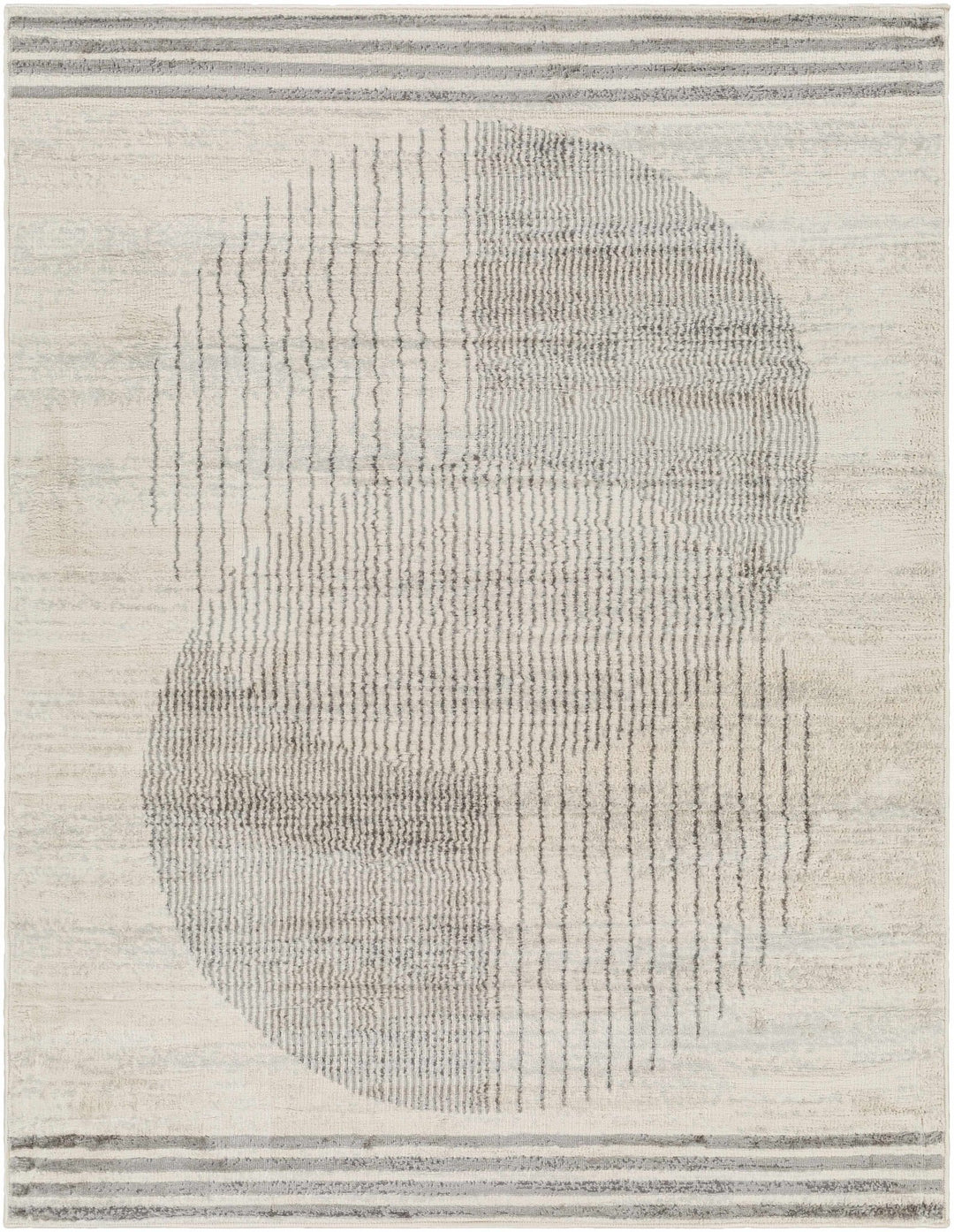 Amar Contemporary Geometrical Gray And Ivory Area Rug - The Rug Decor