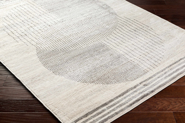 Amar Contemporary Geometrical Gray And Ivory Area Rug - The Rug Decor