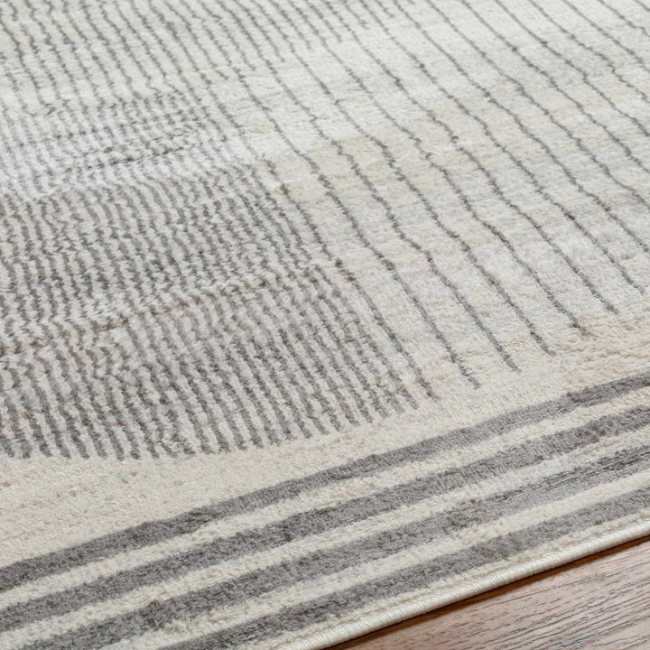 Amar Contemporary Geometrical Gray And Ivory Area Rug - The Rug Decor