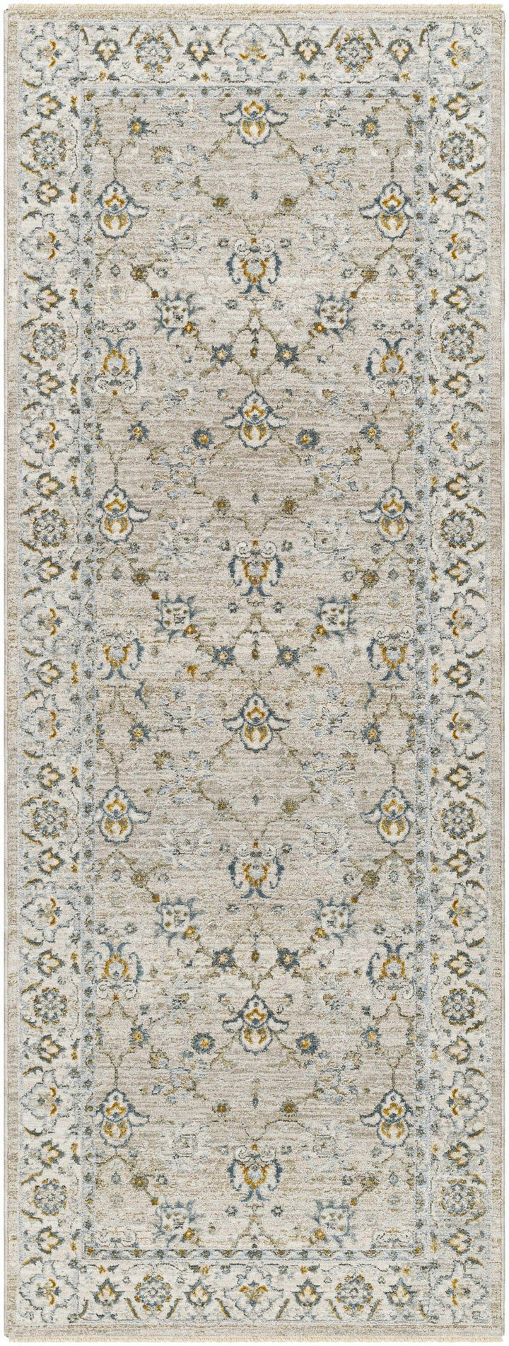 Amaru Beige And Olive Traditional Floral design Rug - The Rug Decor
