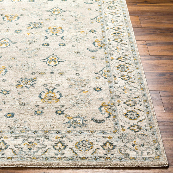 Amaru Beige And Olive Traditional Floral design Rug - The Rug Decor