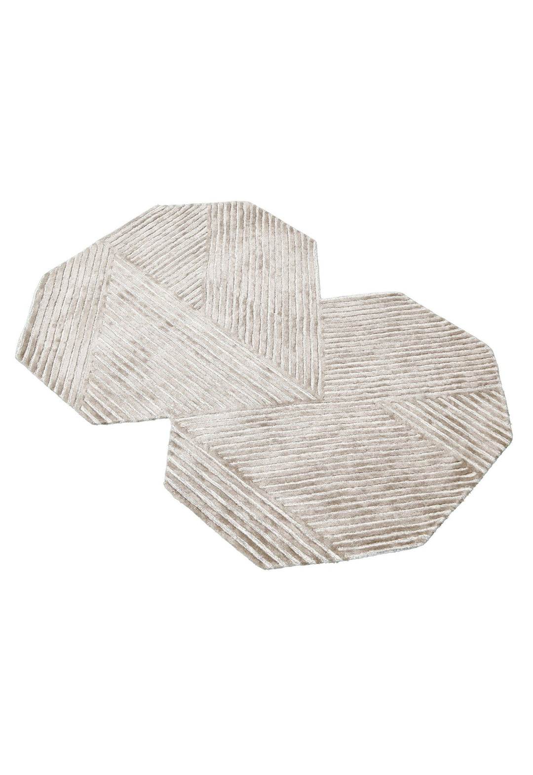 Amber Modern Geometrical Beige Hand Tufted Wool Rug - The Rug Decor