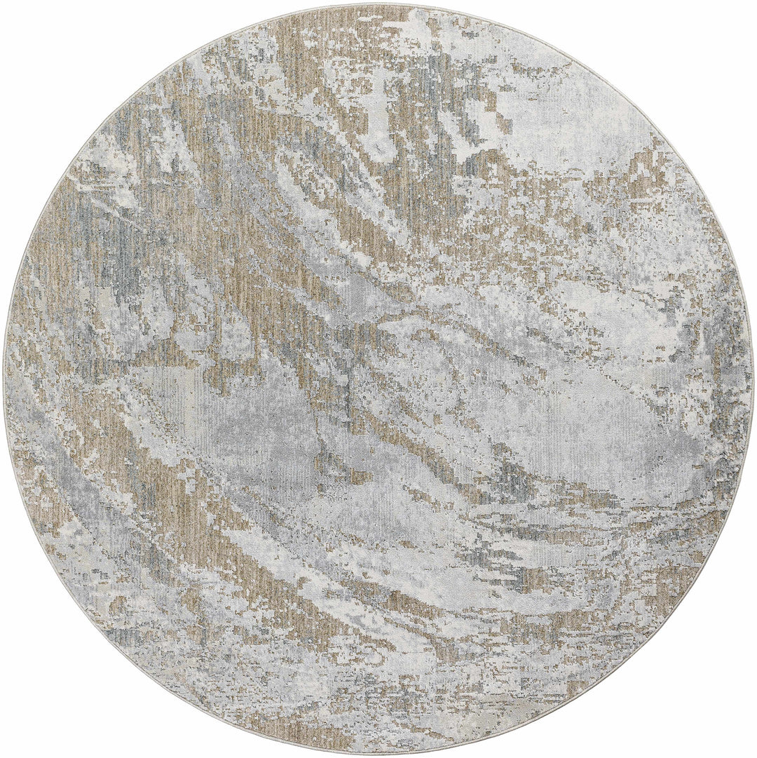 Ambra Gray And Tan Contemporary Abstract Design Rug