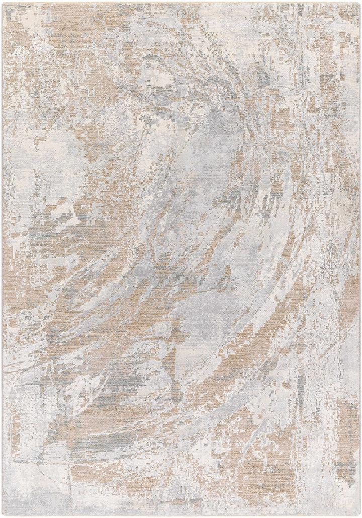Ambra Gray And Tan Contemporary Abstract Design Rug
