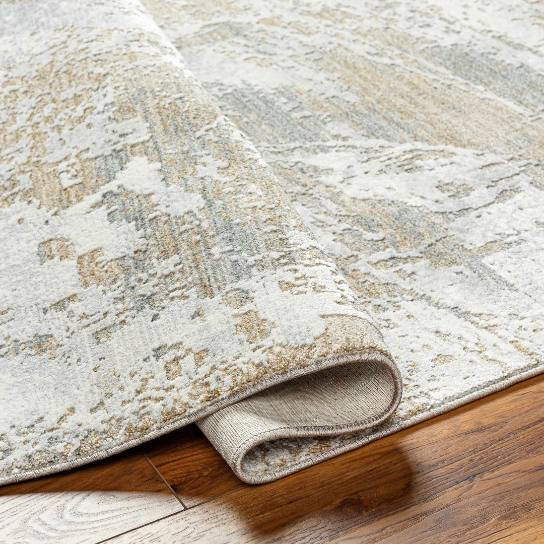 Ambra Gray And Tan Contemporary Abstract Design Rug