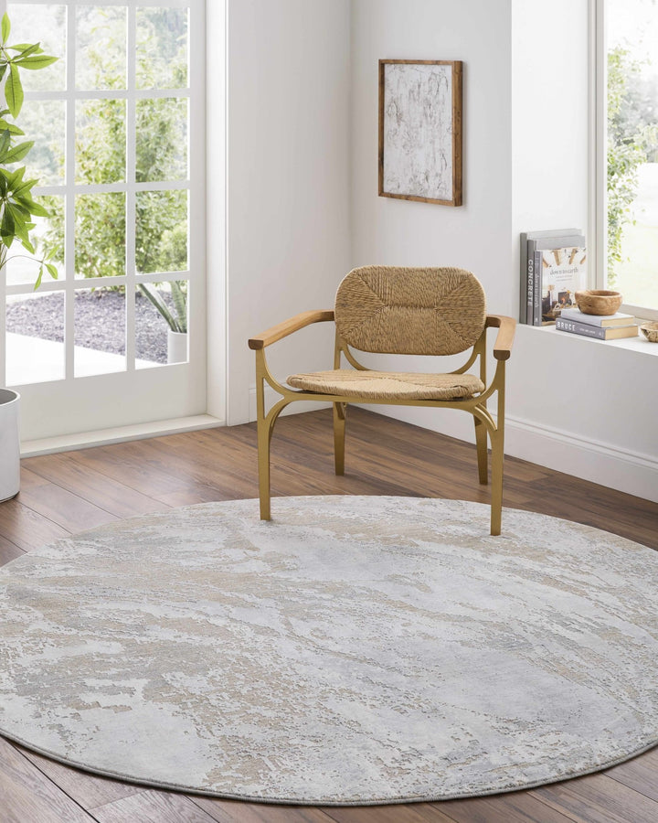 Ambra Gray And Tan Contemporary Abstract Design Rug - The Rug Decor