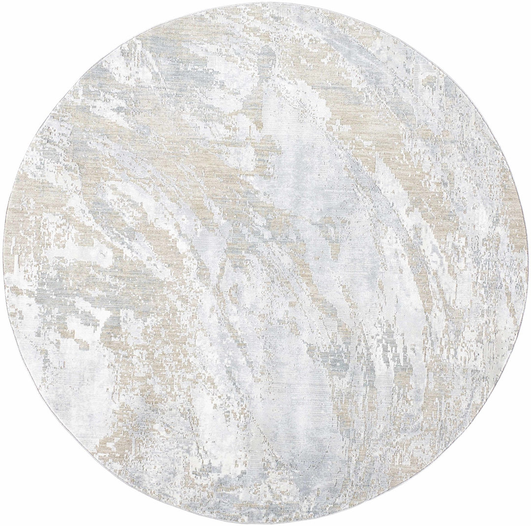 Ambra Gray And Tan Contemporary Abstract Design Rug - The Rug Decor