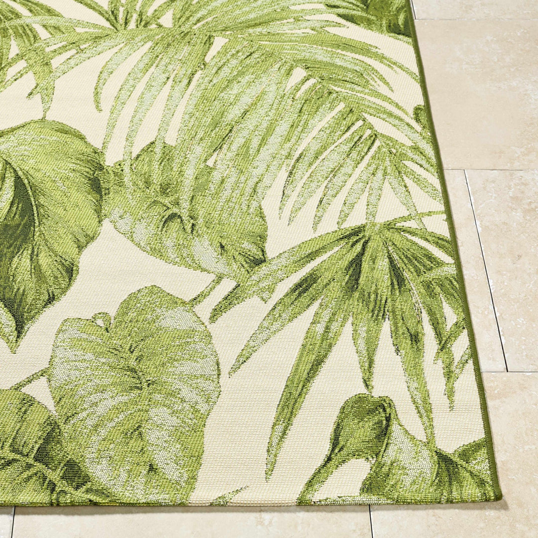 Amirah Contemporary Botanical Olive Rug - The Rug Decor