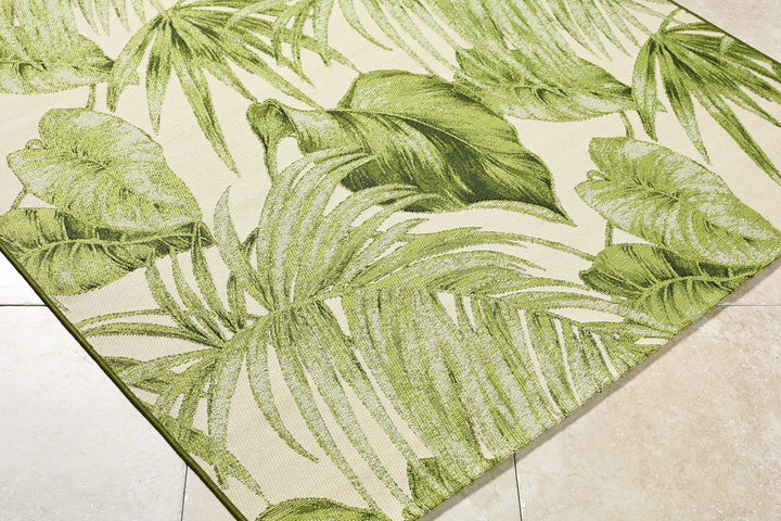 Amirah Contemporary Botanical Olive Rug - The Rug Decor