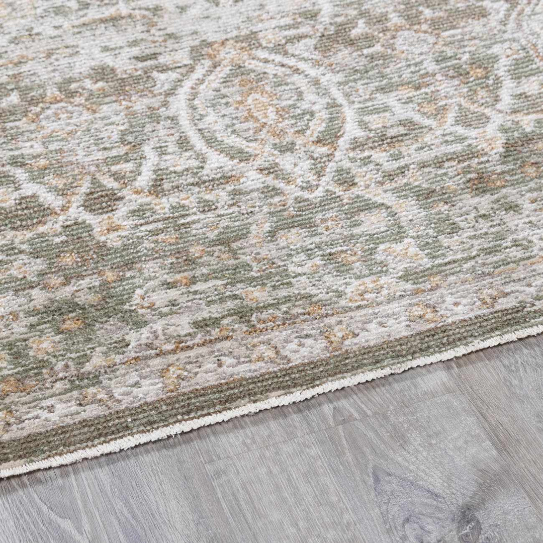 Amiyah Traditional Style Olive And Brown Area Rug - The Rug Decor