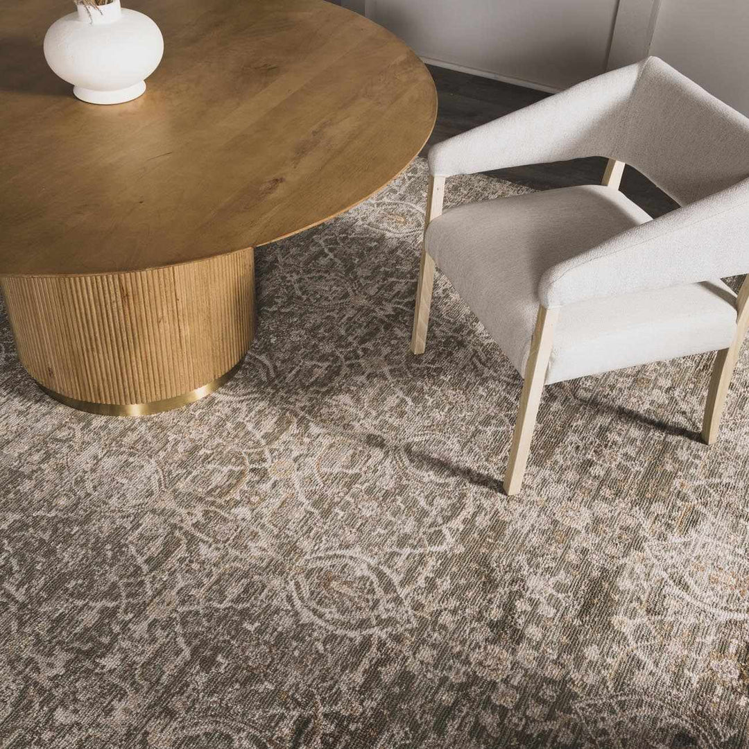 Amiyah Traditional Style Olive And Brown Area Rug - The Rug Decor