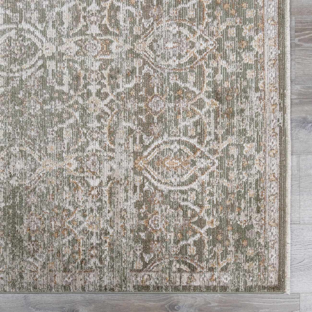 Amiyah Traditional Style Olive And Brown Area Rug - The Rug Decor