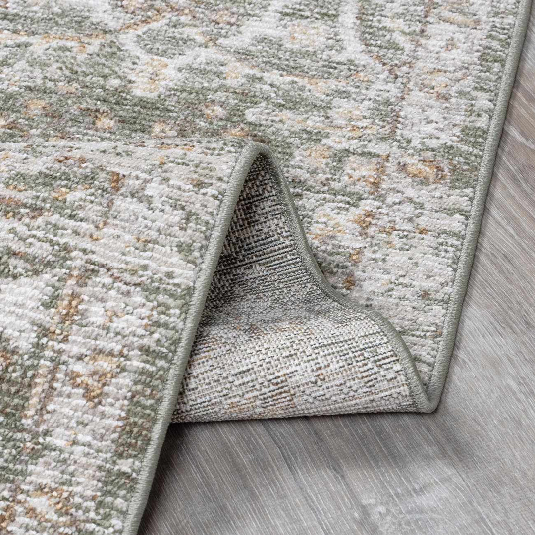 Amiyah Traditional Style Olive And Brown Area Rug - The Rug Decor