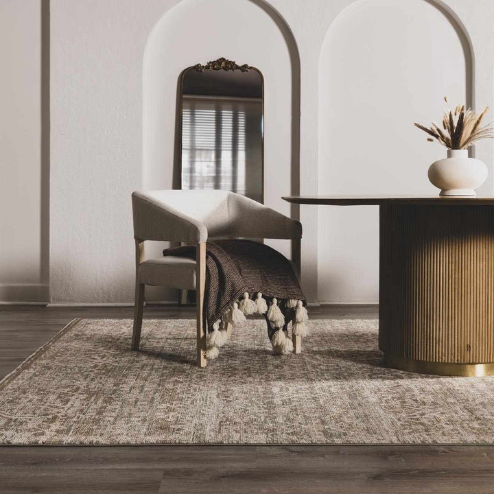 Amiyah Traditional Style Olive And Brown Area Rug - The Rug Decor