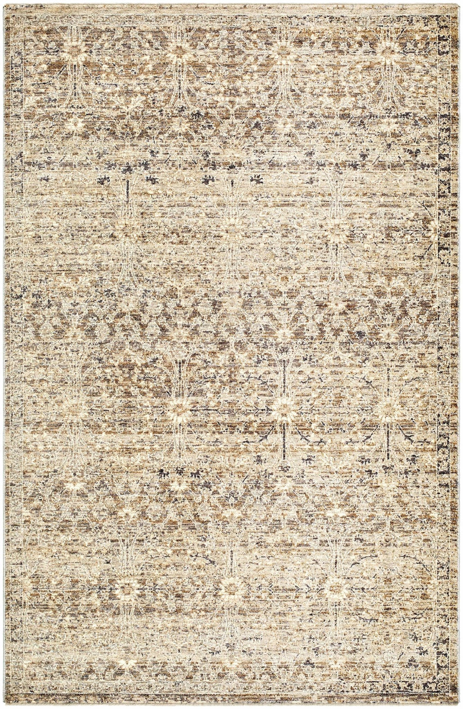 Ammiel Traditional Distress Tan And Gray Rug - The Rug Decor