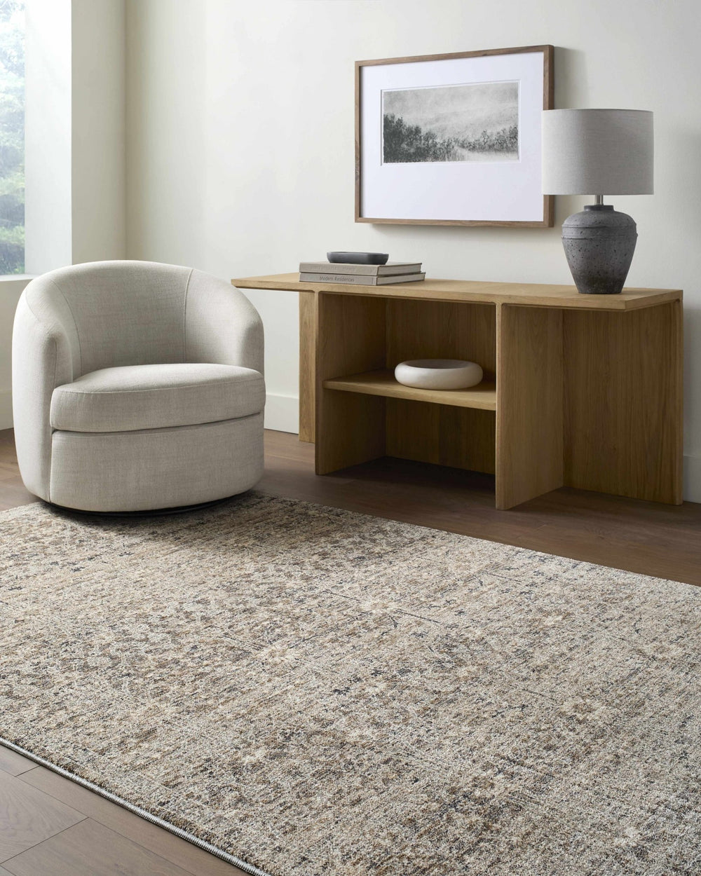 Ammiel Traditional Distress Tan And Gray Rug - The Rug Decor