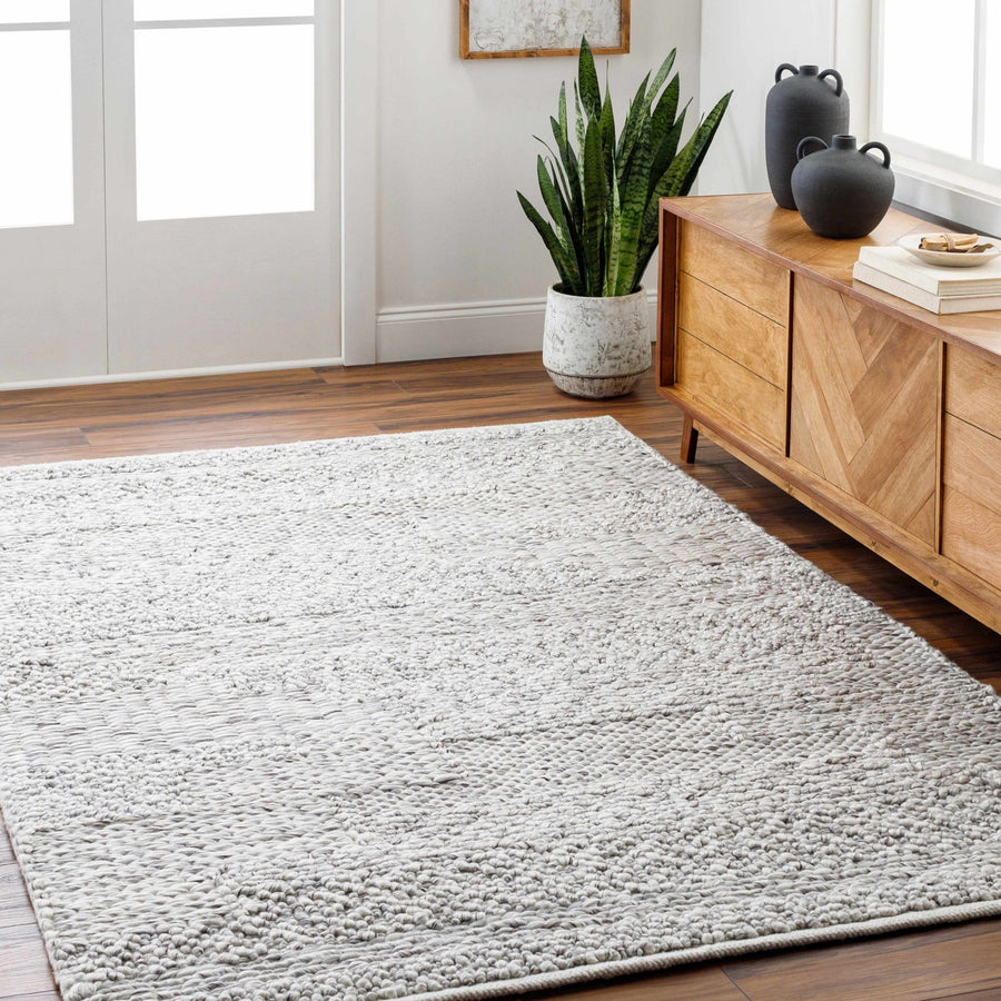Amon Contemporary Gray And Ivory Area Rug - The Rug Decor