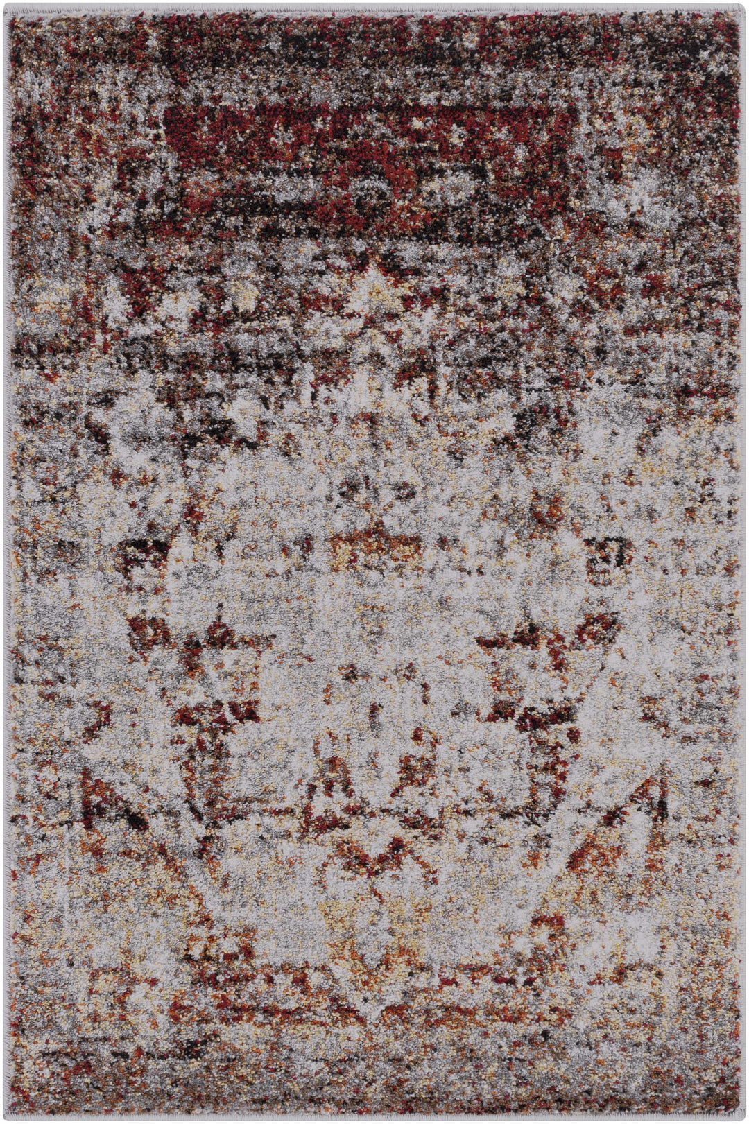 Analisa Traditional Style Gray And Rust Area Rug