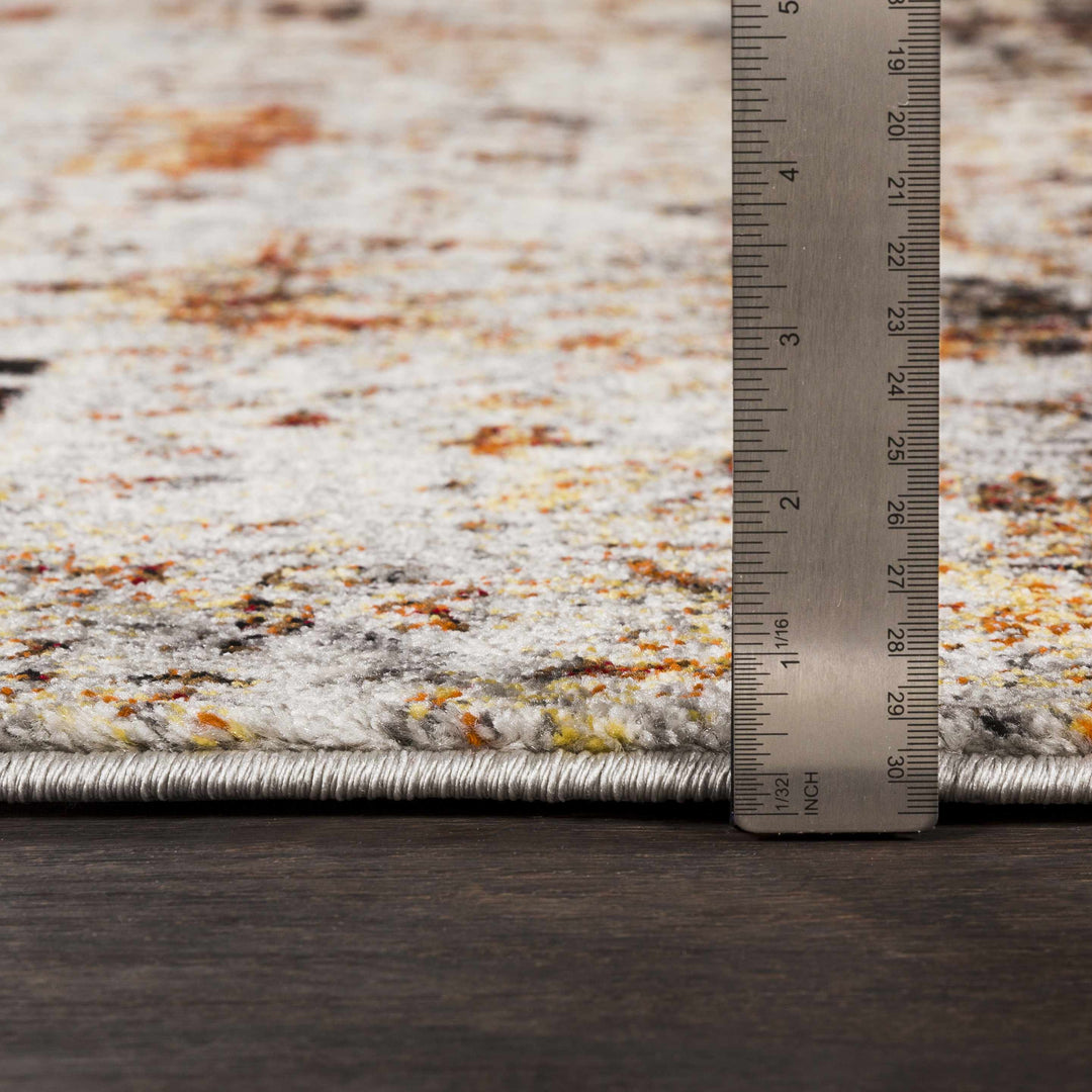 Analisa Traditional Style Gray And Rust Area Rug