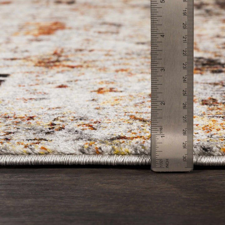 Analisa Traditional Style Gray And Rust Area Rug