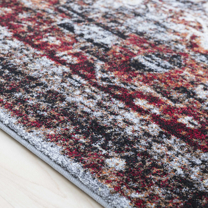Analisa Traditional Style Gray And Rust Area Rug
