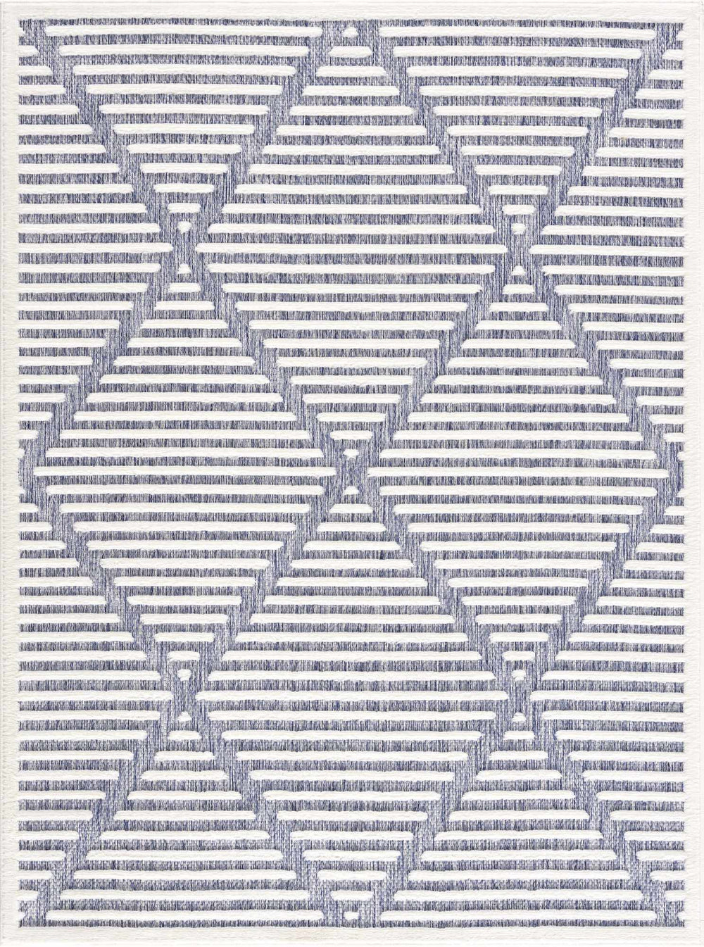 Anah Contemporary Geometric Design Blue Outdoor Rug - The Rug Decor