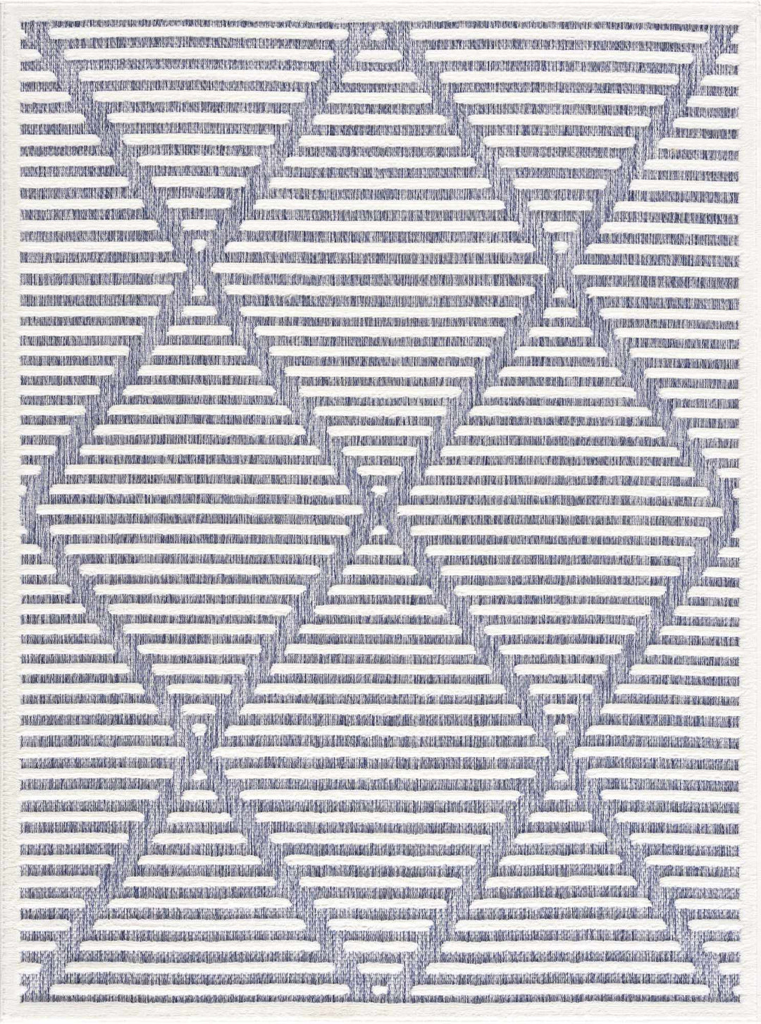 Anah Contemporary Geometric Design Blue Outdoor Rug - The Rug Decor