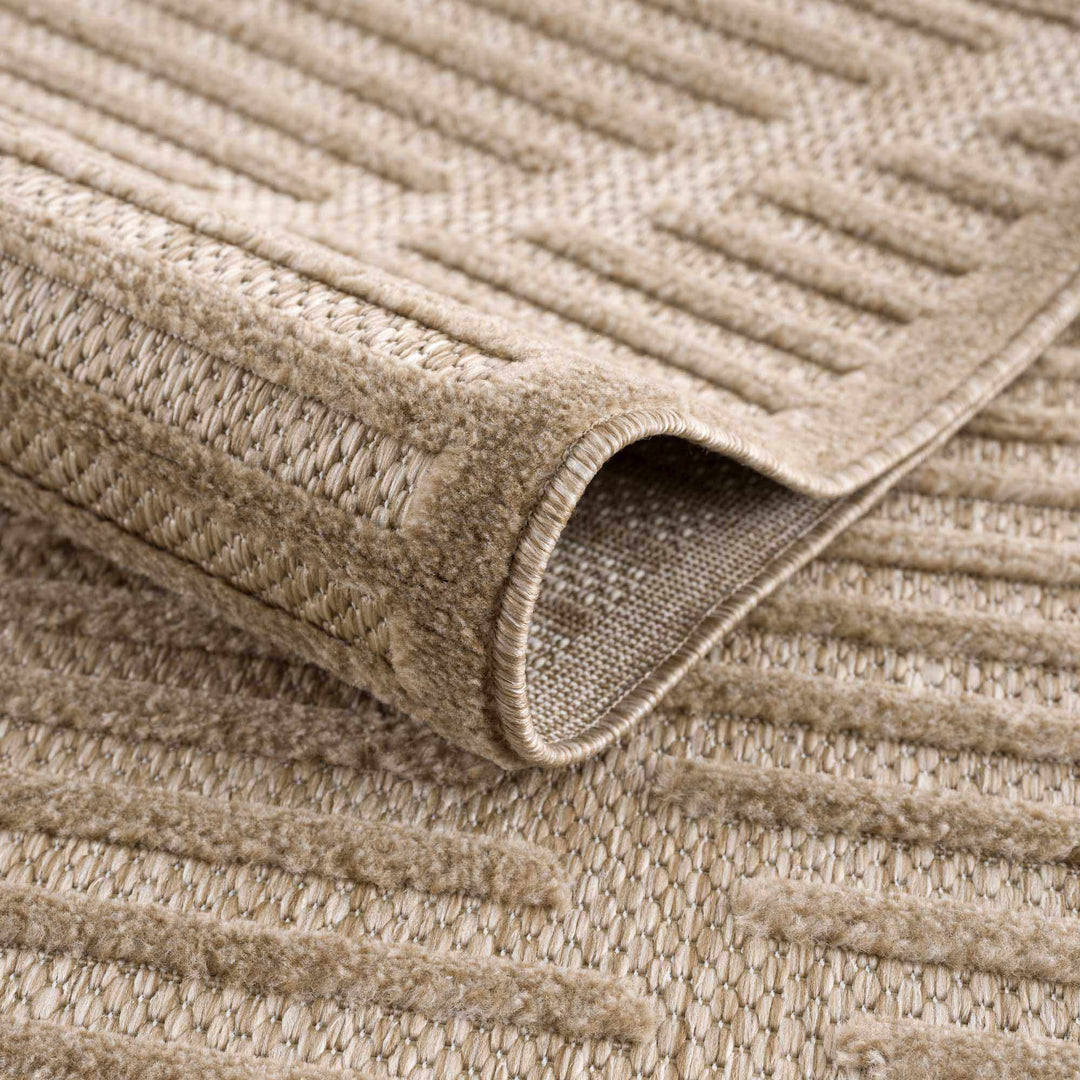 Anah Contemporary Style Tan Outdoor Rug - The Rug Decor