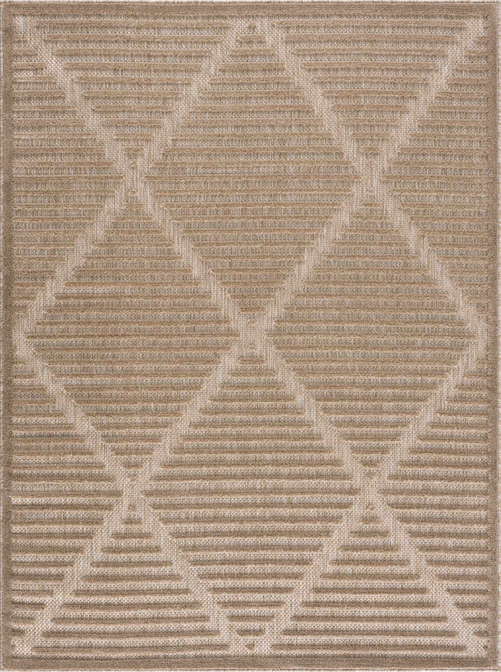 Anah Contemporary Style Tan Outdoor Rug - The Rug Decor