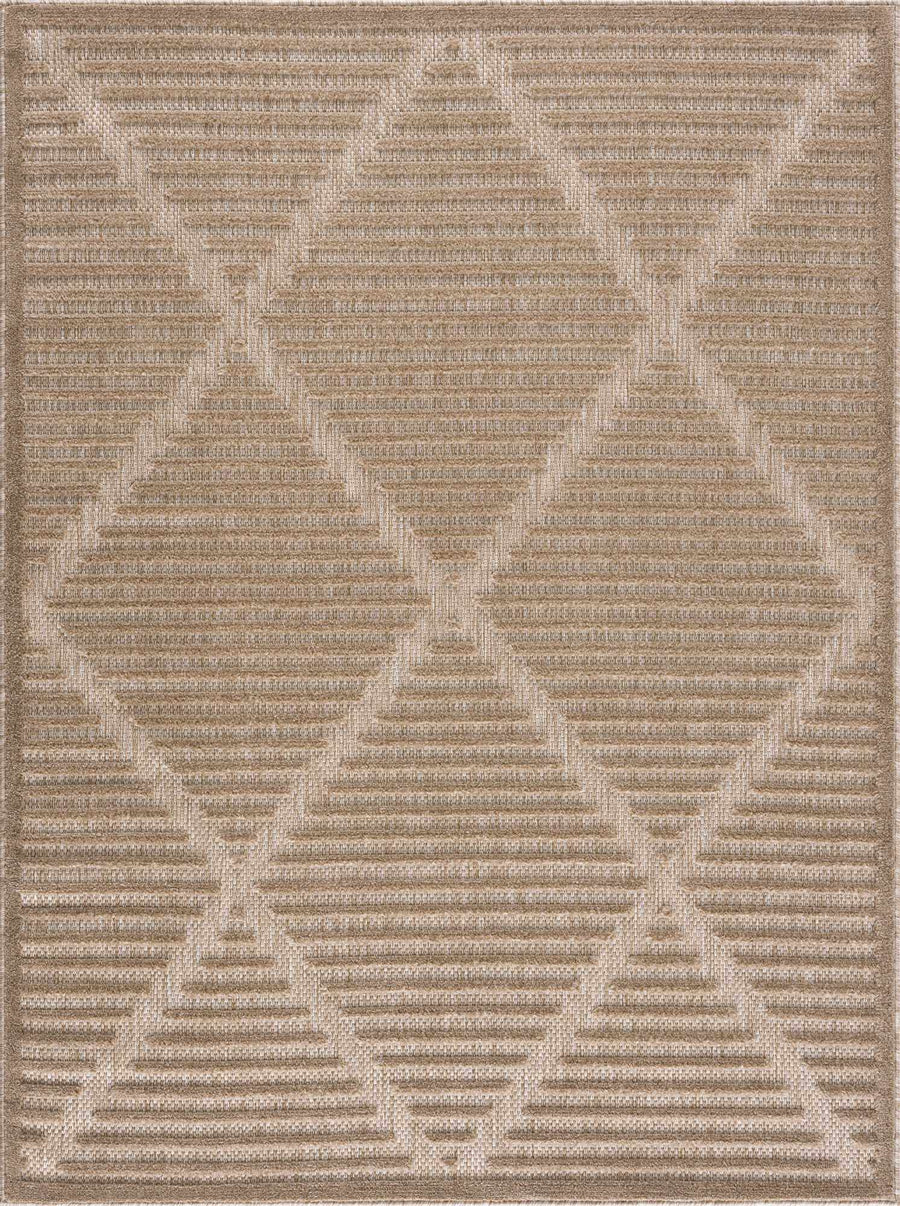 Anah Contemporary Style Tan Outdoor Rug - The Rug Decor