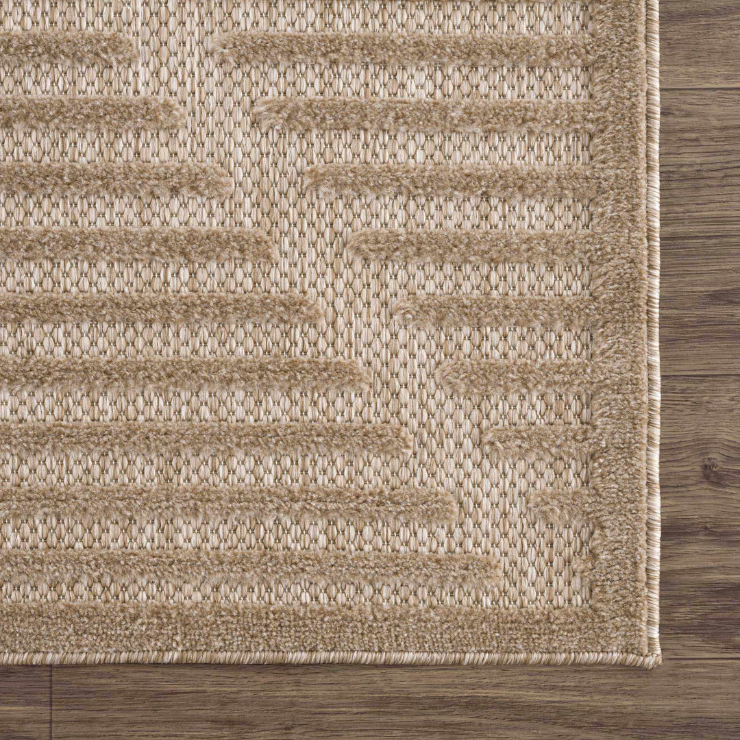 Anah Contemporary Style Tan Outdoor Rug - The Rug Decor