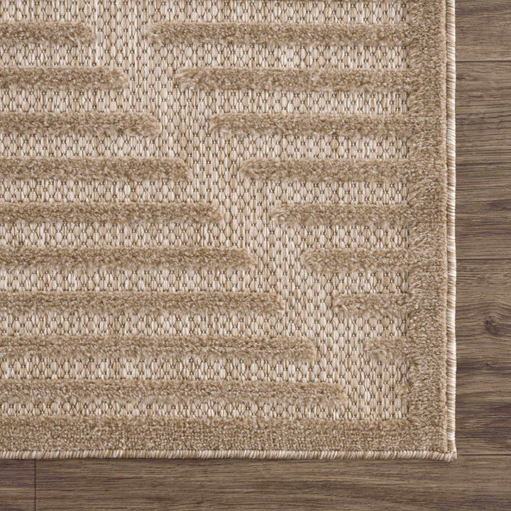 Anah Contemporary Style Tan Outdoor Rug - The Rug Decor