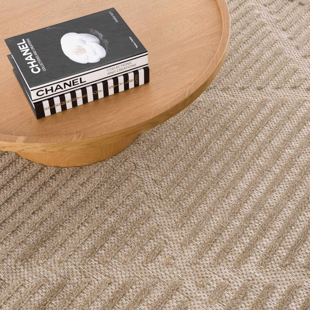Anah Contemporary Style Tan Outdoor Rug - The Rug Decor