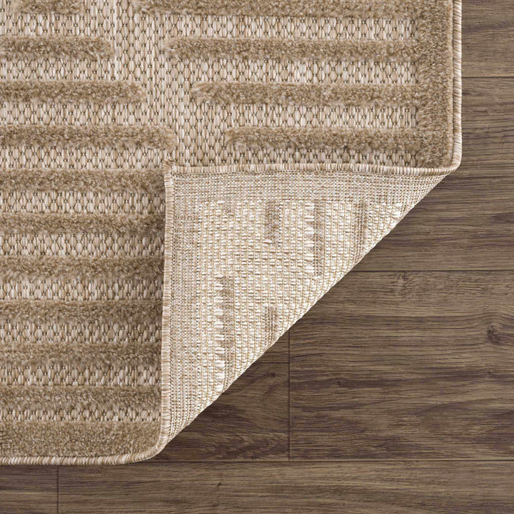 Anah Contemporary Style Tan Outdoor Rug - The Rug Decor