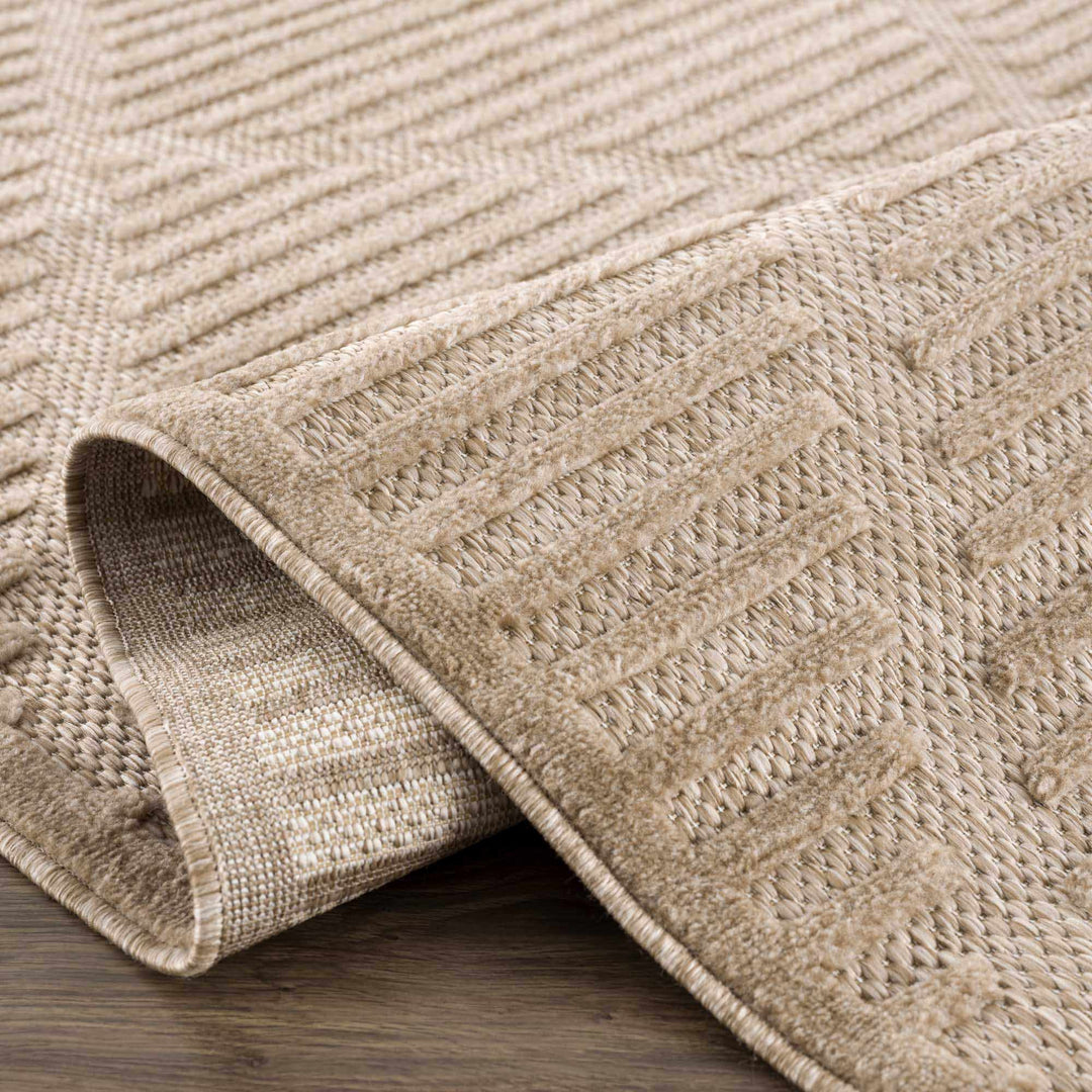 Anah Contemporary Style Tan Outdoor Rug - The Rug Decor
