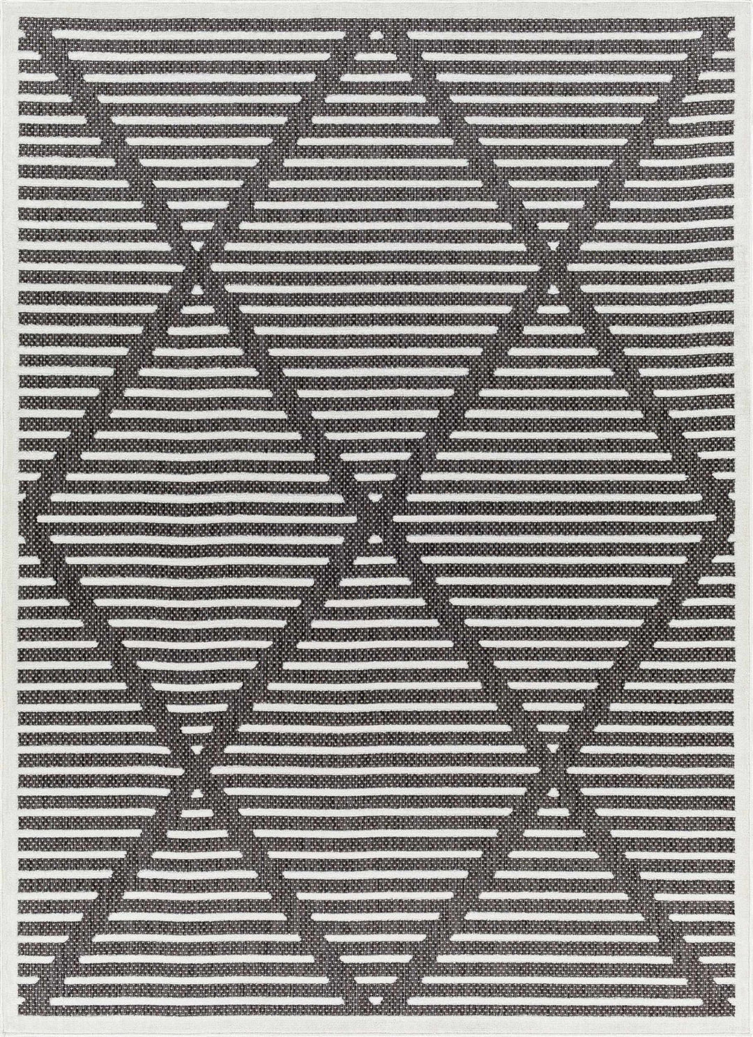 Anah Geometrical Black And Ivory Outdoor Rug - The Rug Decor