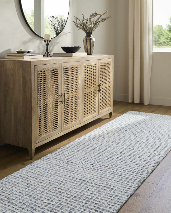 Anahid Contemporary Geometrical Design Gray And White Rug - The Rug Decor