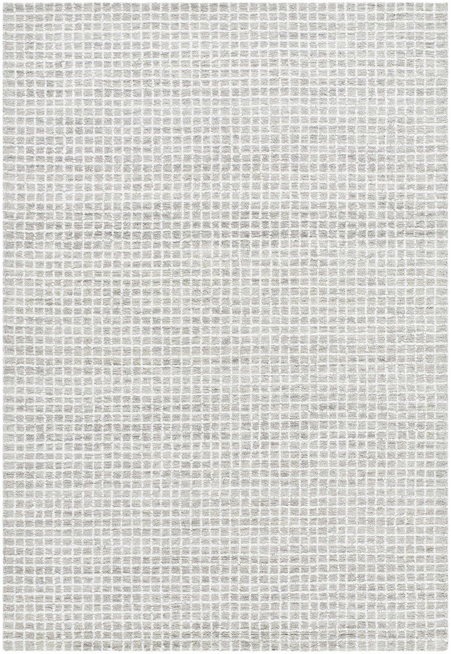 Anahid Gray And Ivory Geometrical Design Rug - The Rug Decor
