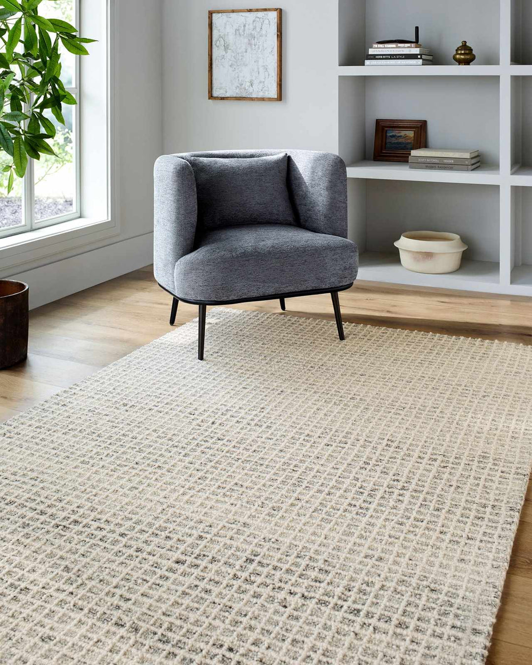 Anahid Modern Geometrical Beige Hand Tufted Wool Area Rug - The Rug Decor