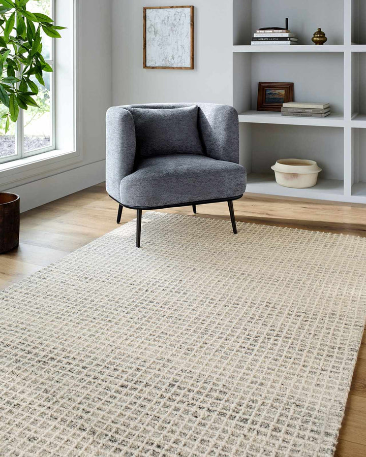 Anahid Modern Geometrical Beige Hand Tufted Wool Area Rug - The Rug Decor
