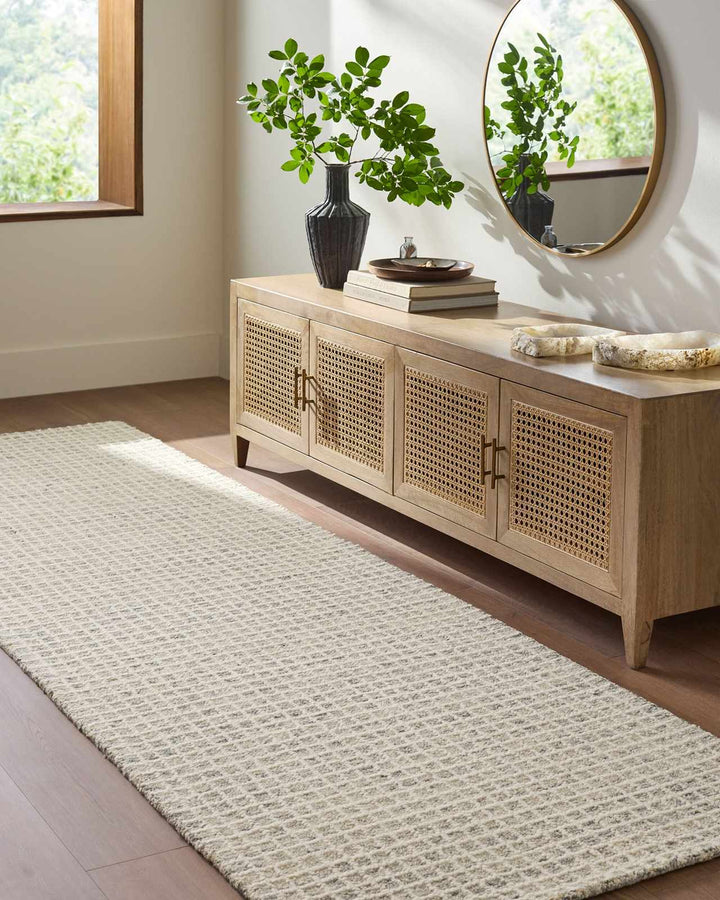 Anahid Modern Geometrical Beige Hand Tufted Wool Area Rug - The Rug Decor