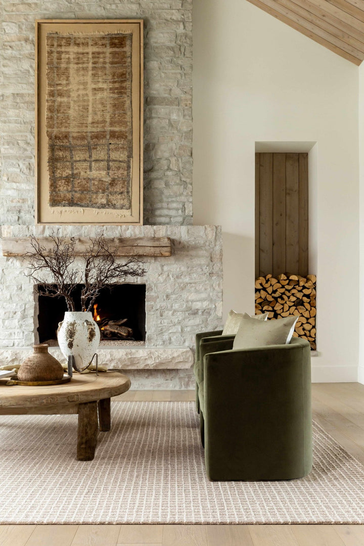 Anahid Modern Geometrical Ivory Hand Tufted Area Rug - The Rug Decor