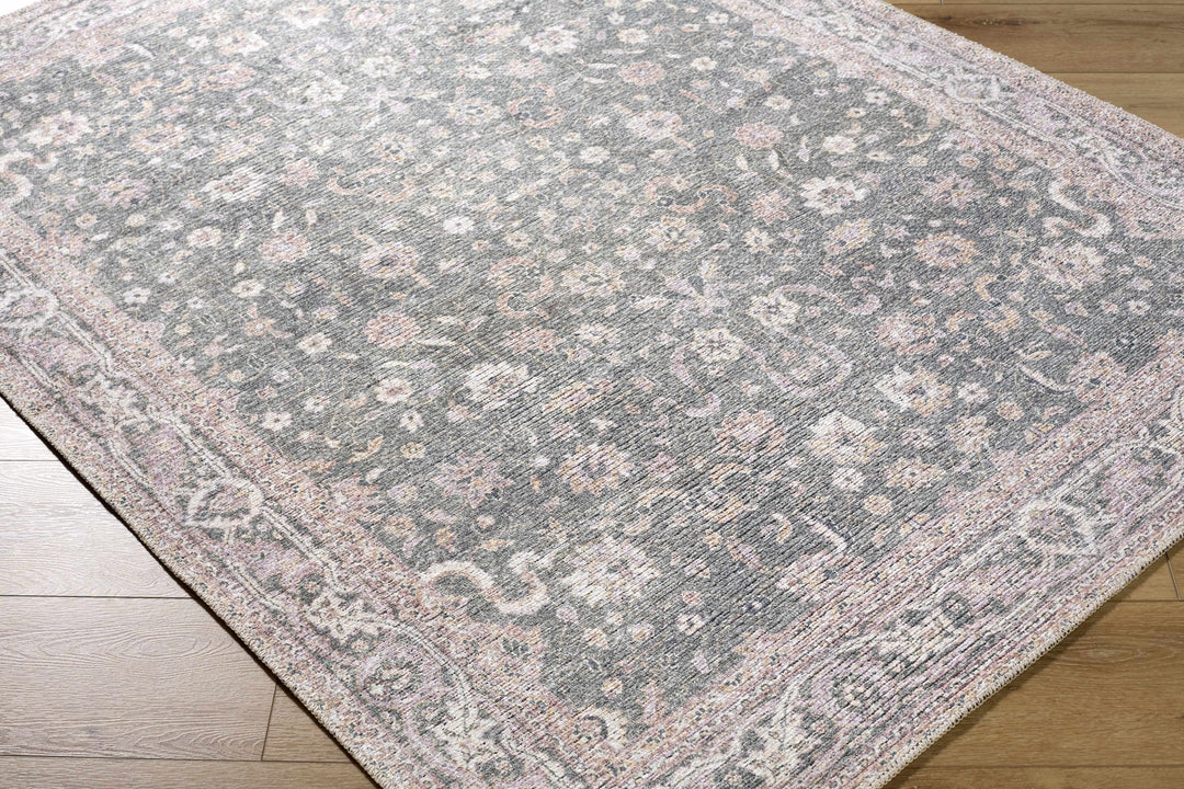 Anando Traditional Style Green And Rust Washable Rug - The Rug Decor