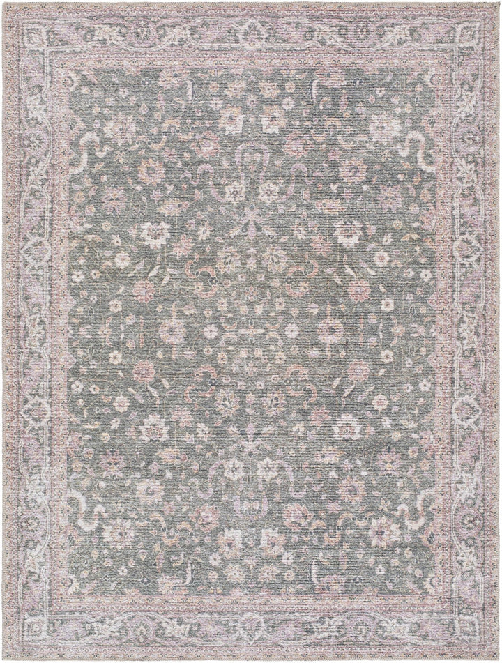 Anando Traditional Style Green And Rust Washable Rug - The Rug Decor