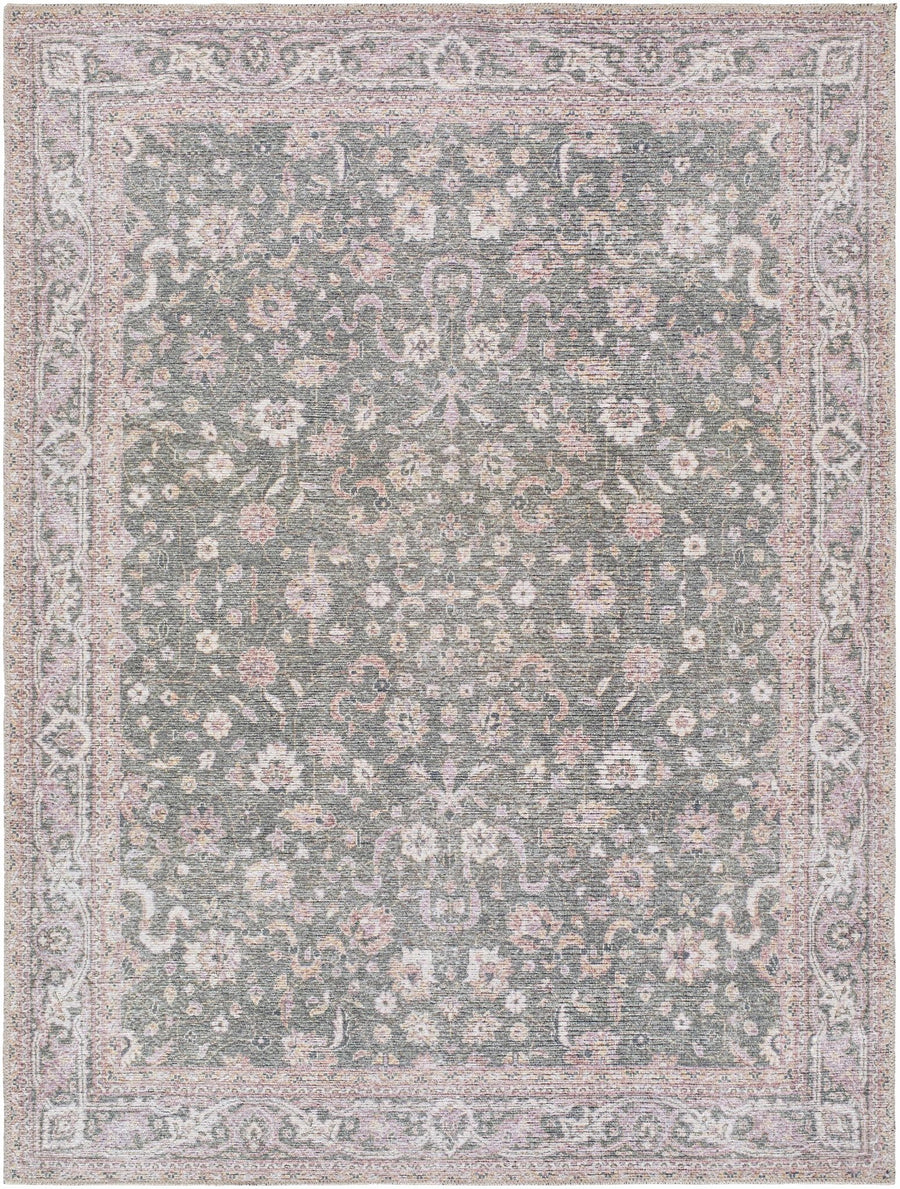 Anando Traditional Style Green And Rust Washable Rug - The Rug Decor