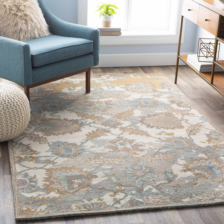 Ancho Traditional Style Brown And Gray Hand Tufted Wool Area Rug - The Rug Decor